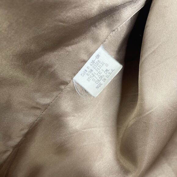 VTG Pendleton Women's Size 8 Tan Wool Full Zip Hooded Coat Classic Minimalist - Picture 7 of 13